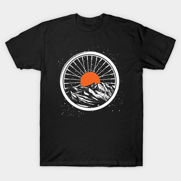 Sun Wheel Bike T-Shirt by ShirtsShirtsndmoreShirts